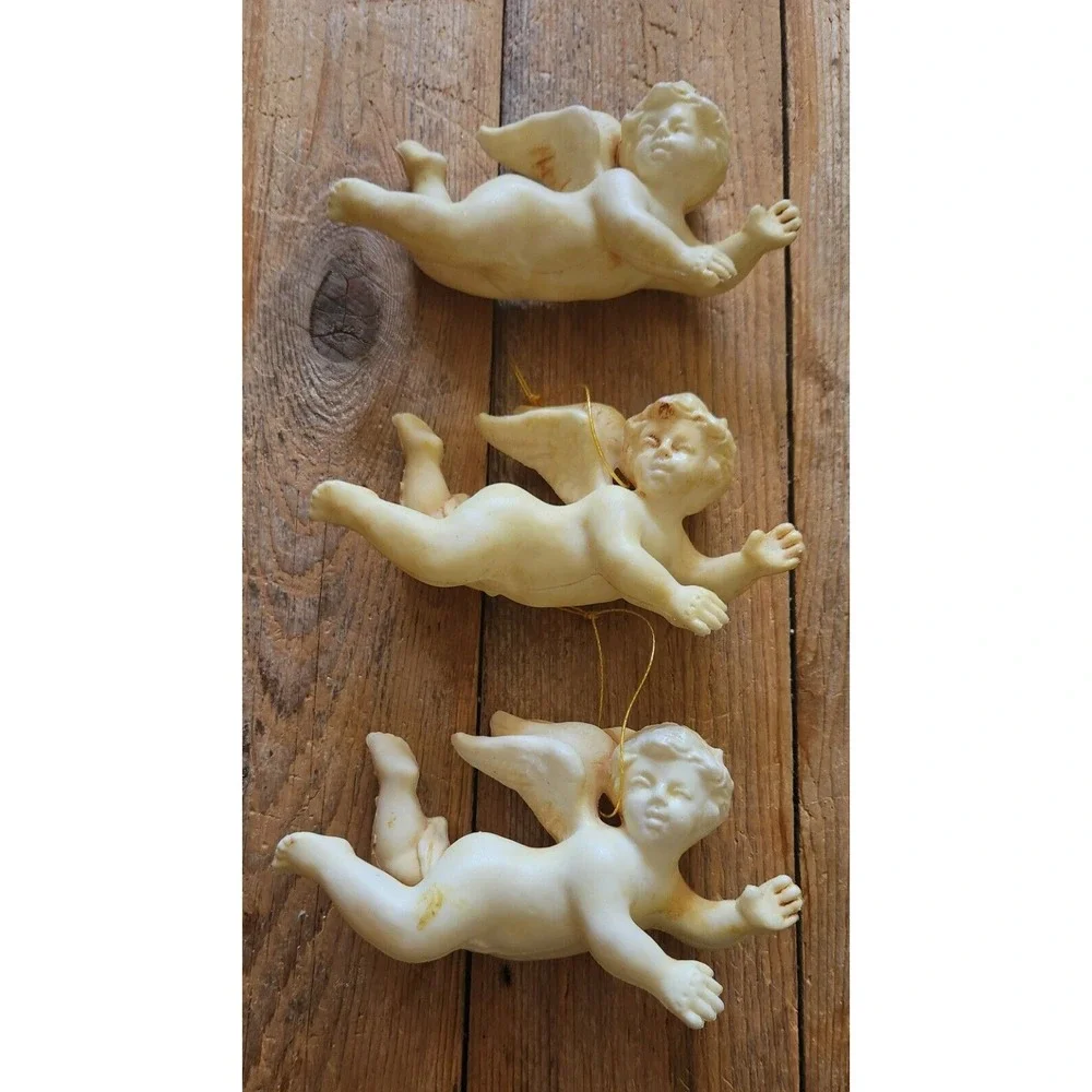 Vnt Cherubs Christmas Ornaments Plastic‎ 6 In Angels